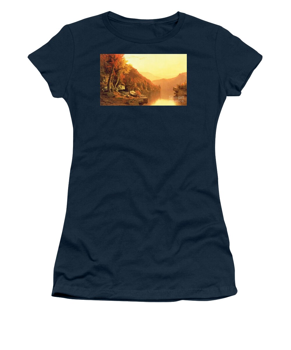 Shawanagunk Mountains Women's T-Shirt featuring the painting Shawanagunk Mountains by Jervis McEntee