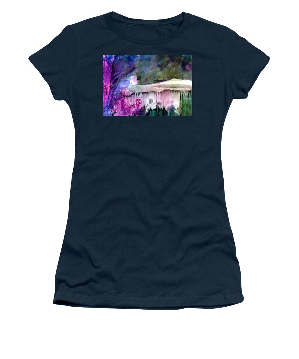 Fantasy Women's T-Shirt featuring the painting Shelter by Janice Nabors Raiteri