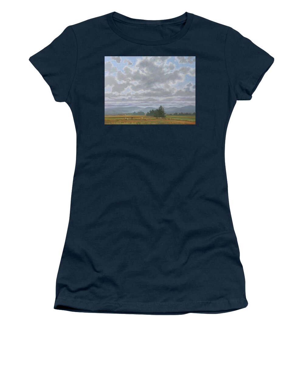 Oil Paintings Women's T-Shirt featuring the painting Shennandoah Sky by Guy Crittenden