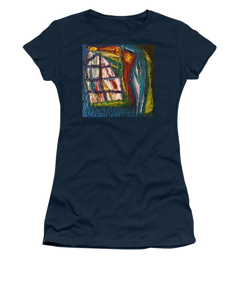 W Multicultural Nfprsa Product Review Reviews Marco Social Media Technology Websites \\in-d�lj\\ Darrell Black Definism Artwork Women's T-Shirt featuring the mixed media Shipwrecked by Darrell Black