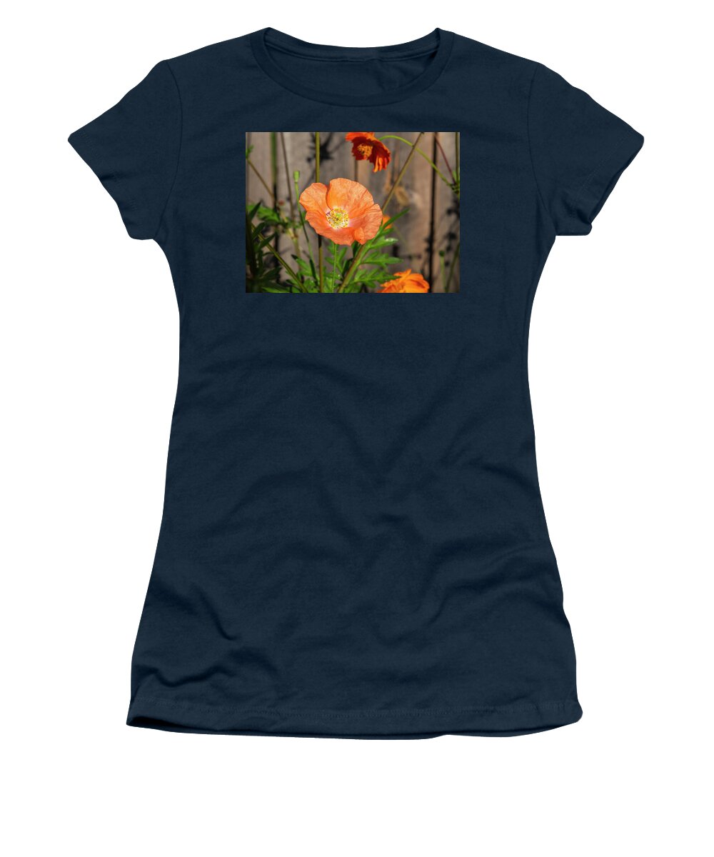 Shirley Poppy Women's T-Shirt featuring the photograph Shirley Poppy 2018-12 by Thomas Young