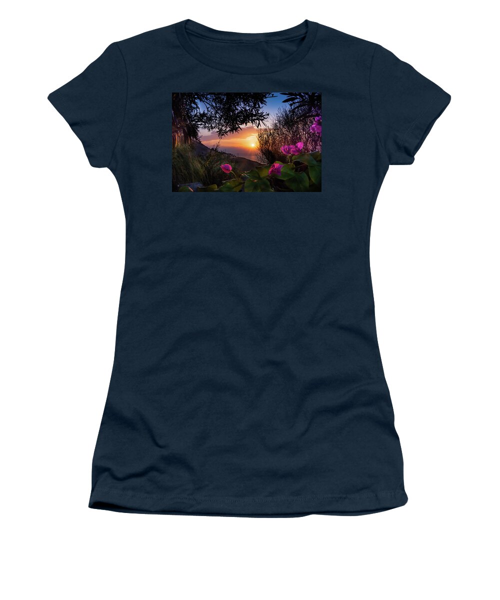Sunrise Women's T-Shirt featuring the photograph Sicilian Sunrise by John Randazzo
