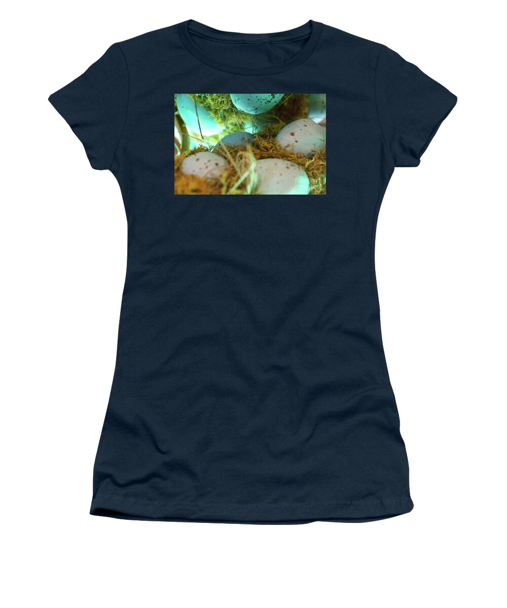 Robins Eggs Women's T-Shirt featuring the photograph Signs of Spring by Xine Segalas