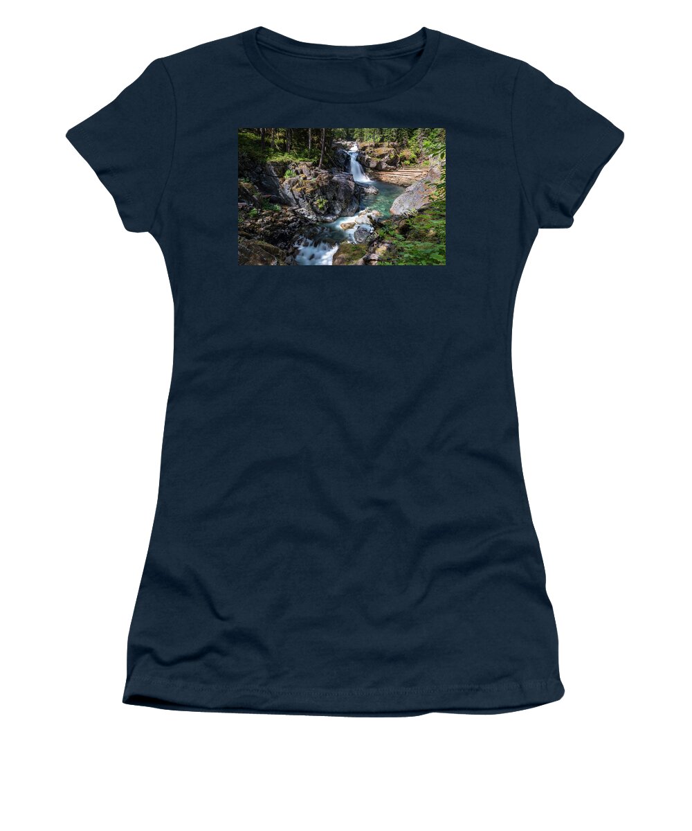 Silver Falls Women's T-Shirt featuring the photograph Silver Falls by Harold Coleman