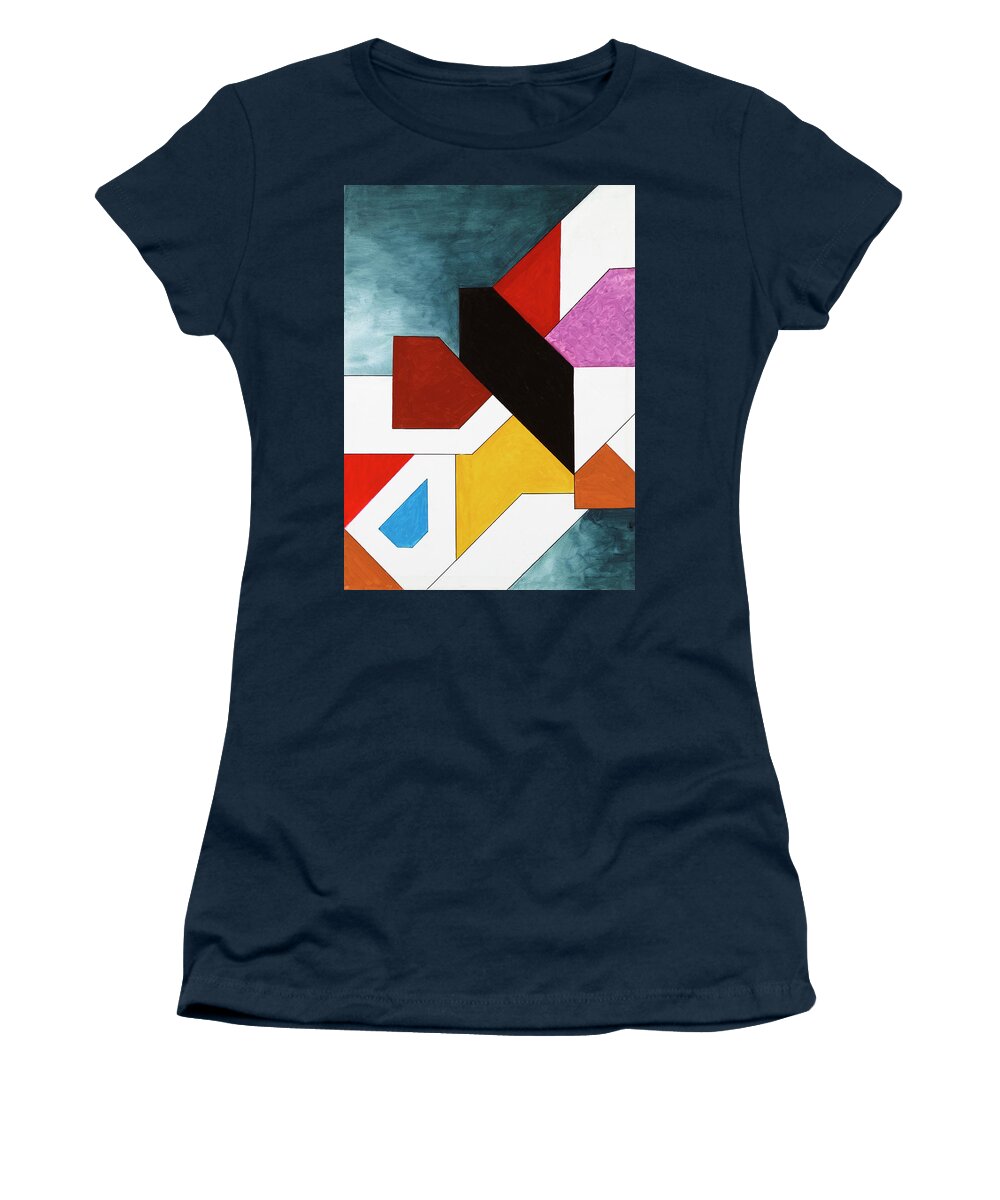 Abstract Women's T-Shirt featuring the painting Sinfonia del Universo - Part 2 by Willy Wiedmann