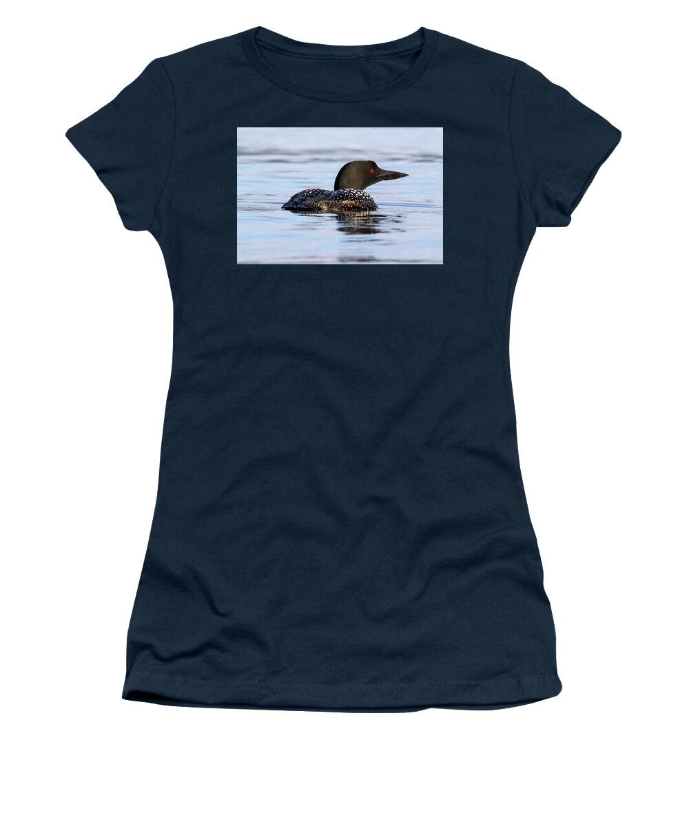 Bird Women's T-Shirt featuring the photograph Single Loon by Darryl Hendricks