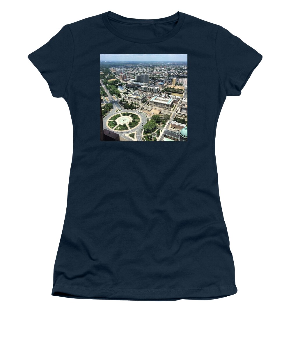 Visitphilly Women's T-Shirt featuring the photograph Sky Brunch Views. Not Too Shabby by Katie Cupcakes