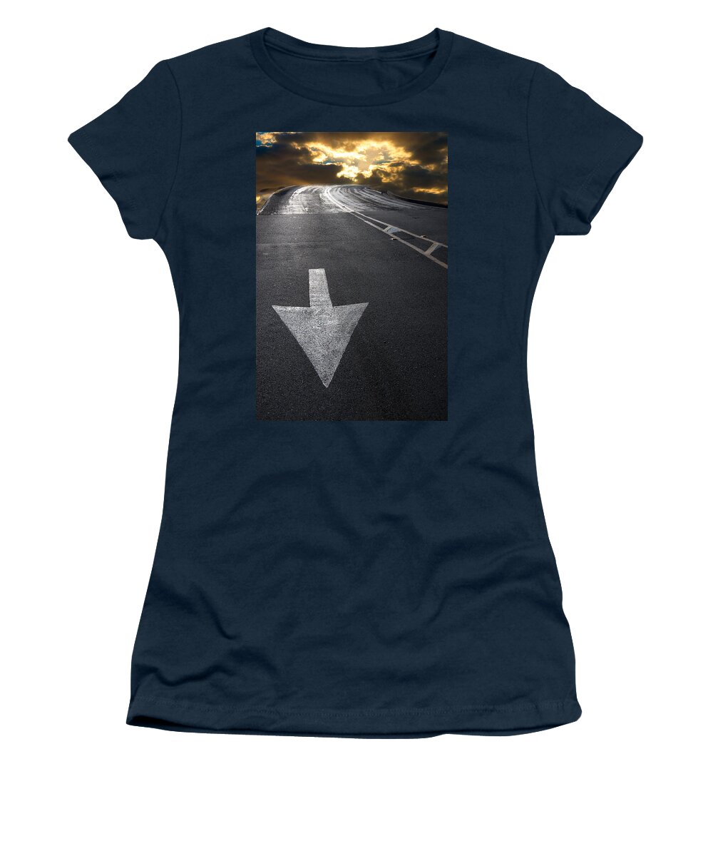 Road Women's T-Shirt featuring the photograph Sky Highway by Harry Spitz