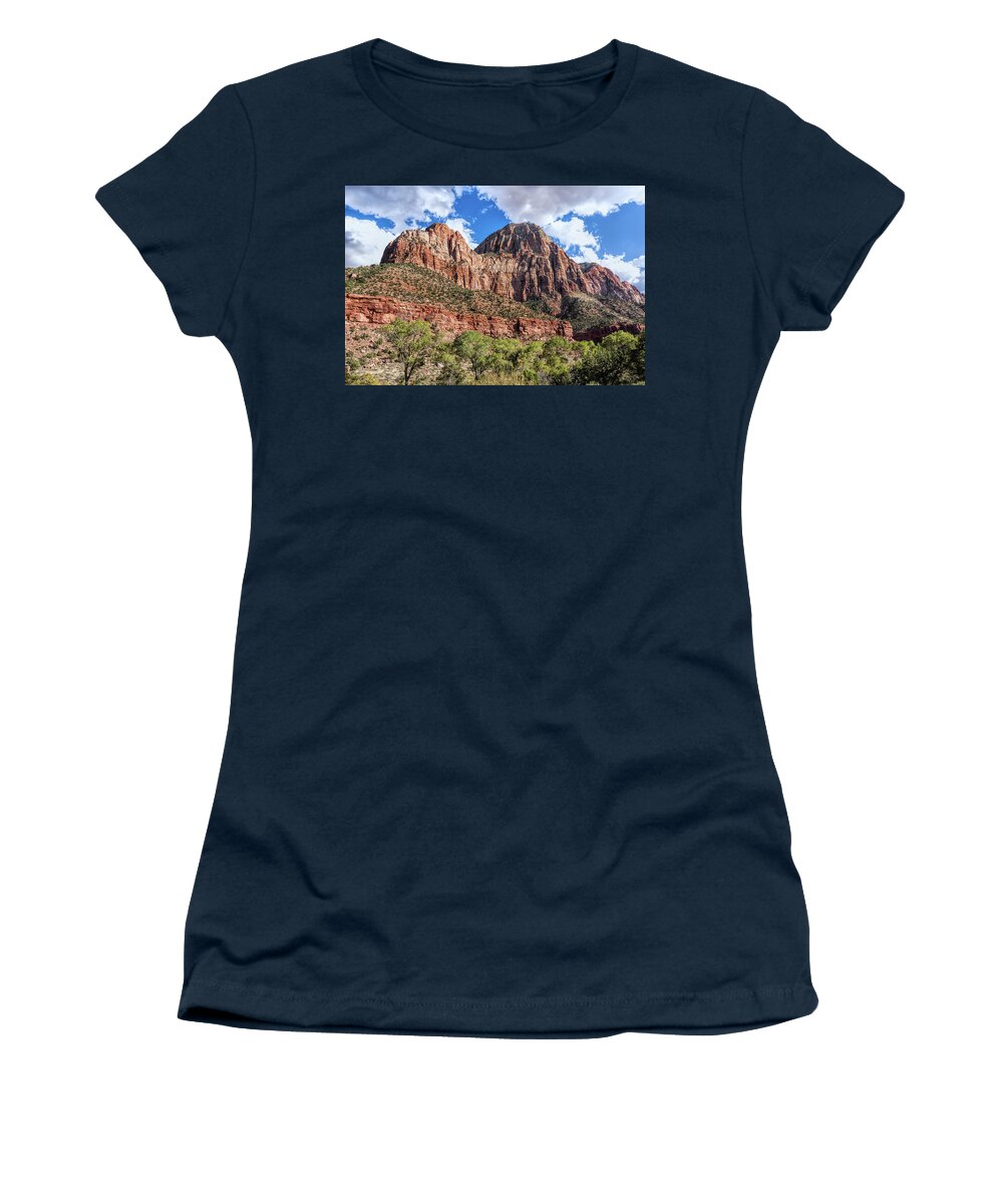Clouds Women's T-Shirt featuring the photograph Sleeping Giant by John M Bailey