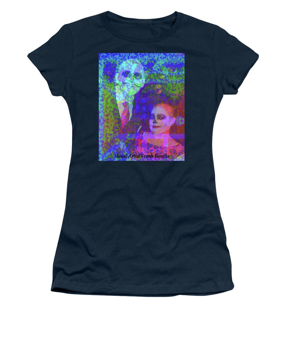 Art Women's T-Shirt featuring the digital art Smiles by Frank Bonilla