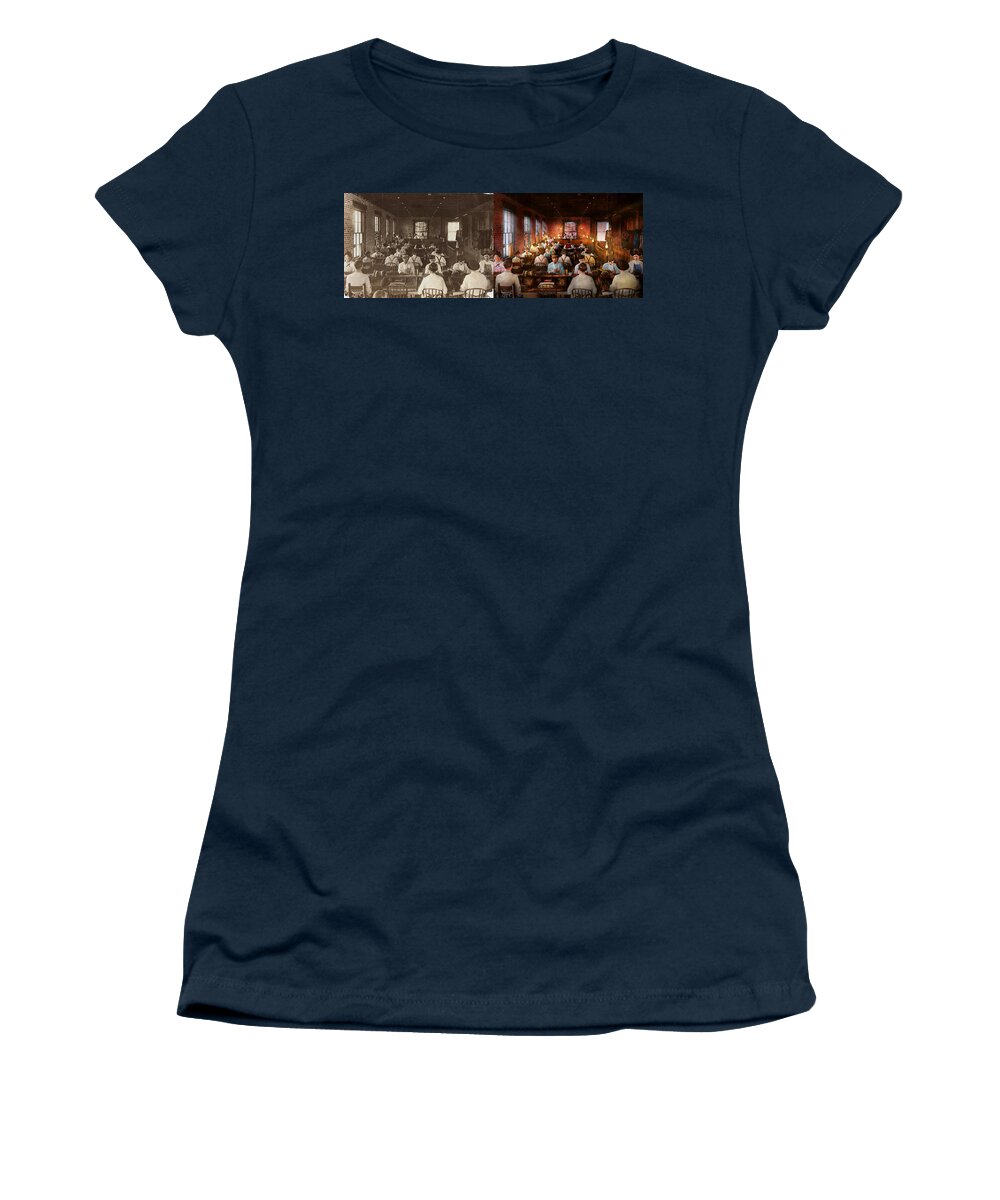 Cigar Women's T-Shirt featuring the photograph Smoking - Cigar - Hand rolled cigars 1909 - Side by Side by Mike Savad