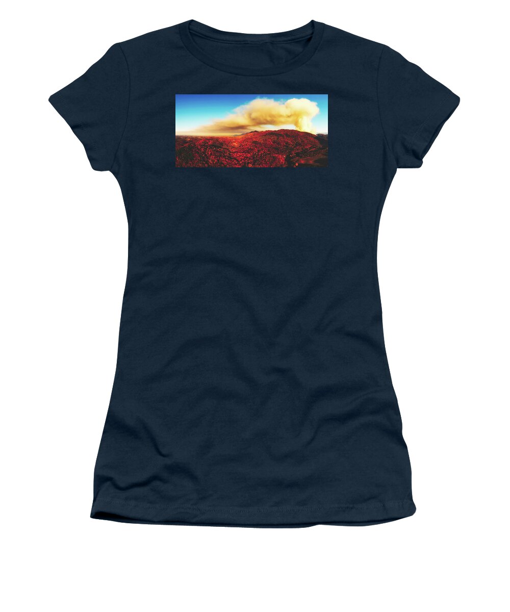 Smoky Mountains Women's T-Shirt featuring the photograph Smoky Mountains Forest Fire by Mountain Dreams