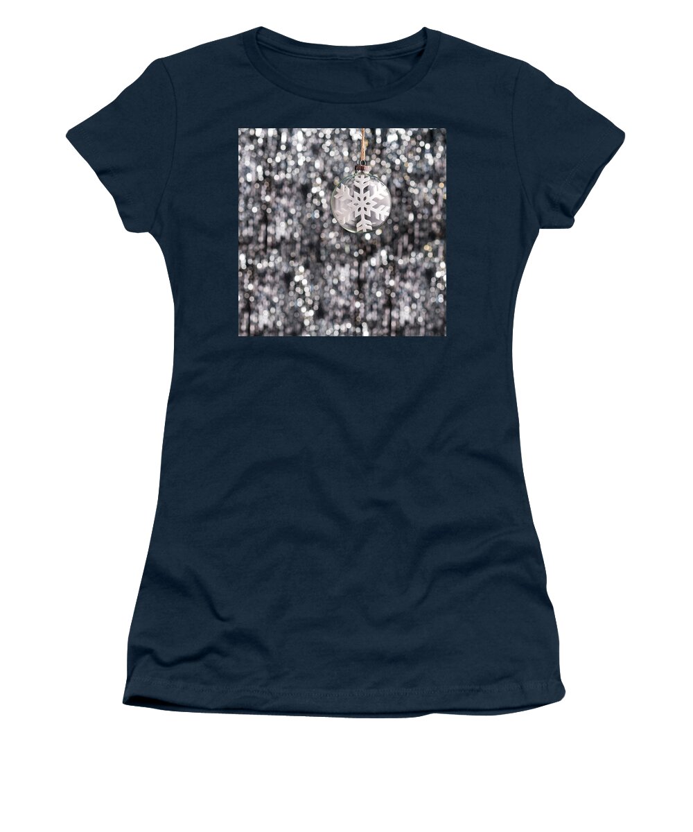 Advent Women's T-Shirt featuring the photograph Snow flake by U Schade