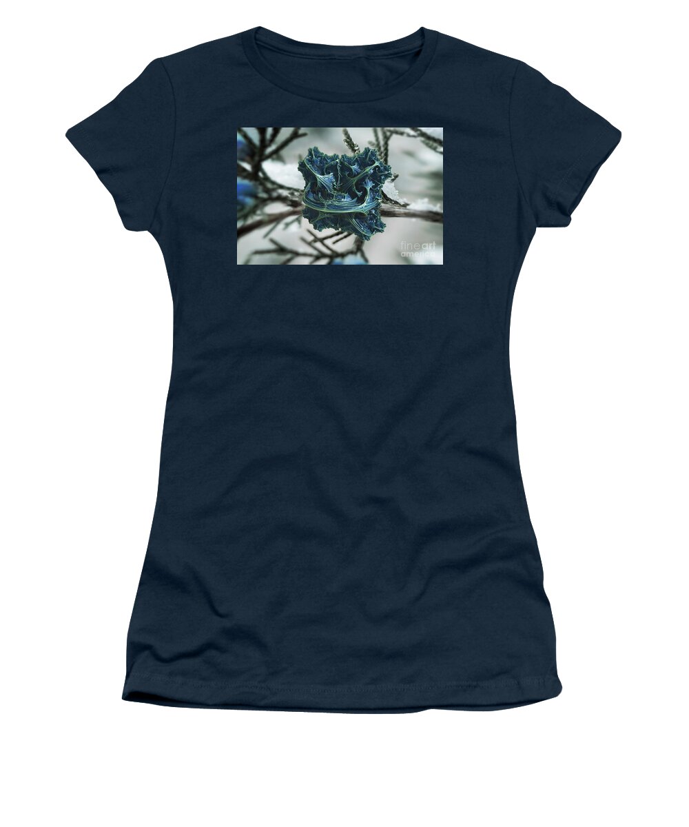 Fractal Women's T-Shirt featuring the digital art Snow Flower by Jonas Luis