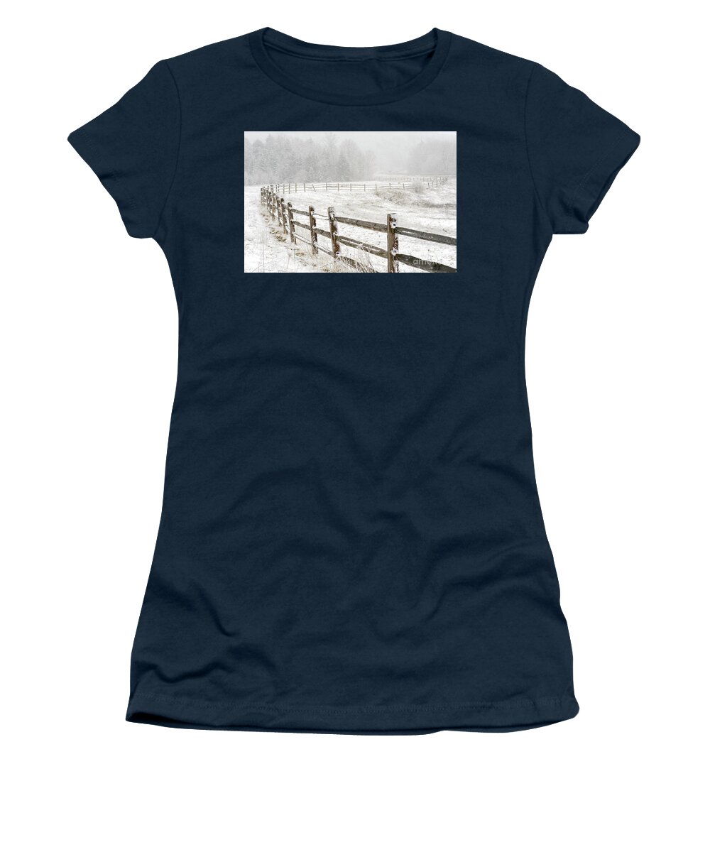 Spring Women's T-Shirt featuring the photograph Snow Highland Scenic Highway by Thomas R Fletcher