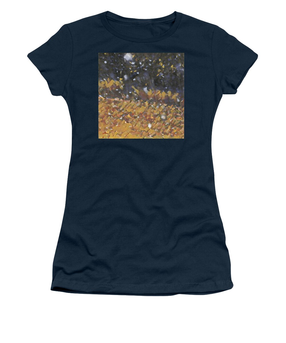 Snow Women's T-Shirt featuring the photograph Snow in October by Unhinged Artistry
