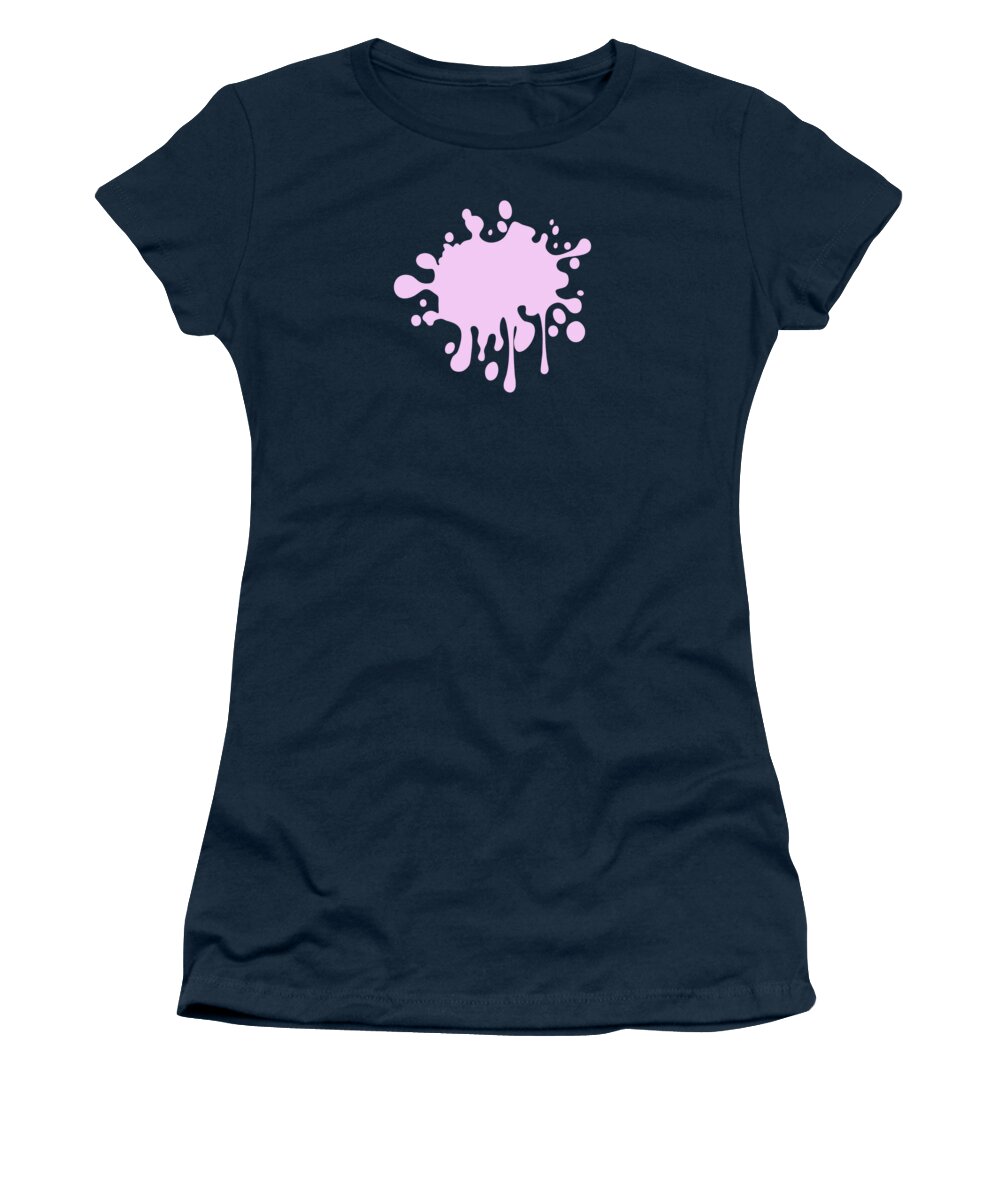 Solid Colors Women's T-Shirt featuring the digital art Soft Pink Color Decor by Garaga Designs