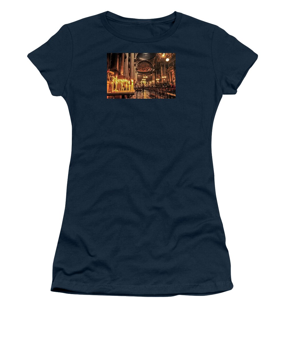 Streets Women's T-Shirt featuring the photograph Solemn by LOsorio Photography