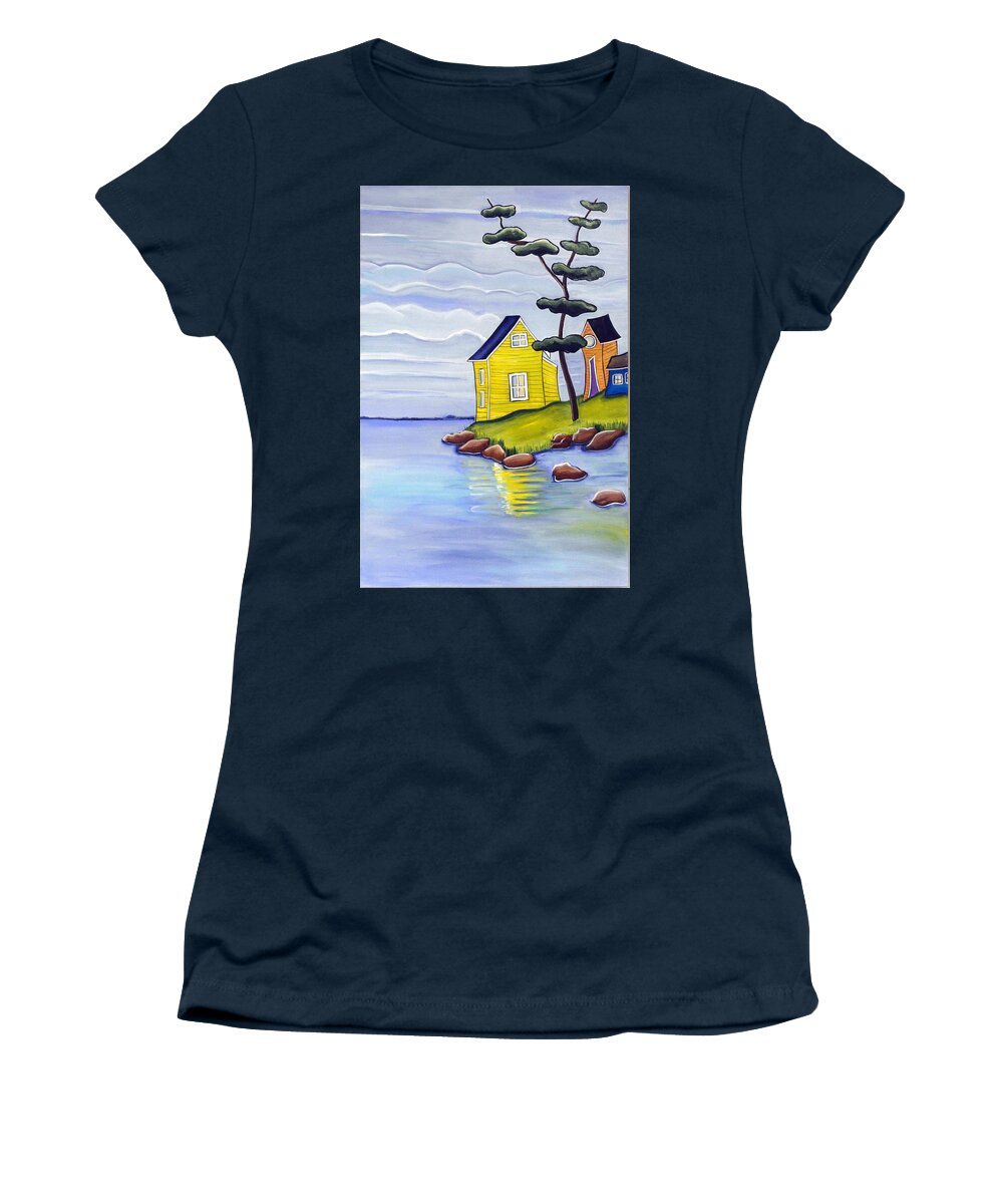 Abstract Women's T-Shirt featuring the painting Solitude by Heather Lovat-Fraser