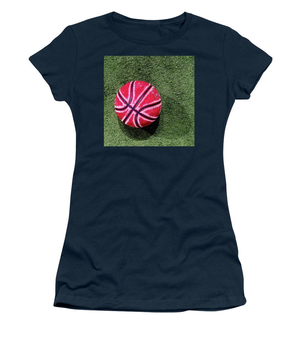 Bball Women's T-Shirt featuring the photograph Something About This Bball Catches My by Ginger Oppenheimer
