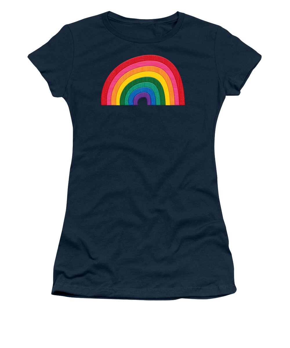 Musical Papers Women's T-Shirt featuring the digital art Somewhere Over The Rainbow by Pristine Cartera Turkus
