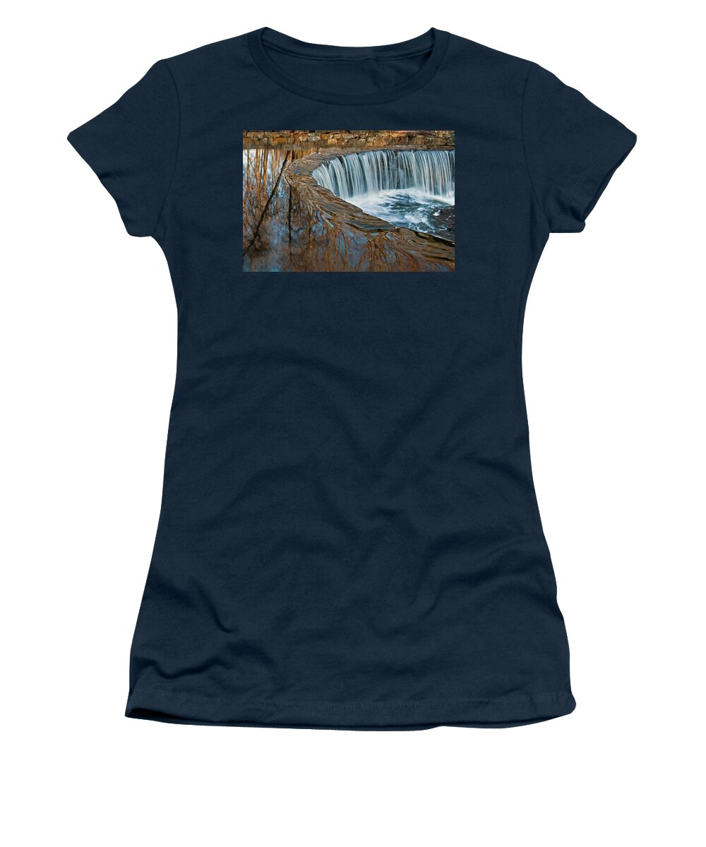 Waterfall Women's T-Shirt featuring the photograph Southford Falls by David Freuthal