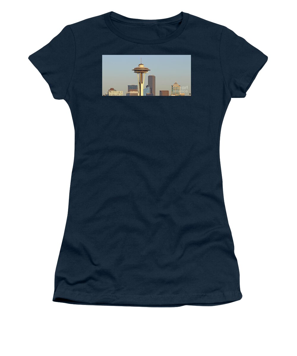 Space Needle Women's T-Shirt featuring the photograph Space Needle 2068 by Jack Schultz