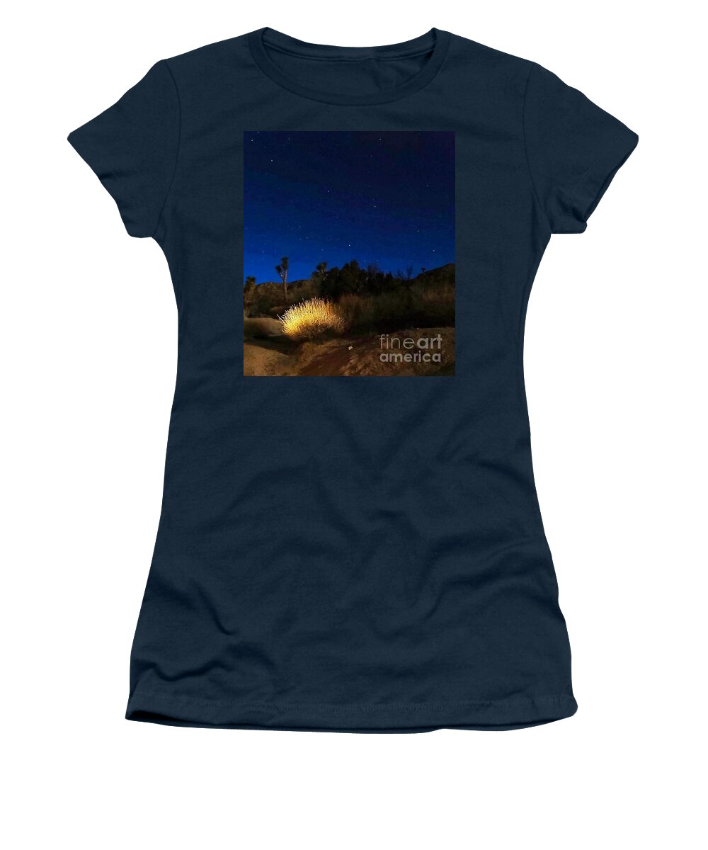 Desert Moon Women's T-Shirt featuring the photograph SPeciaL GLoW by Angela J Wright