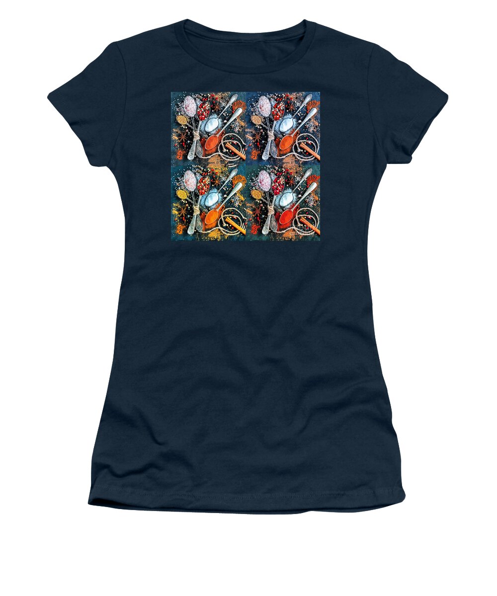 Spoons Women's T-Shirt featuring the photograph Spice Spoon Quadrant I by Jack Torcello