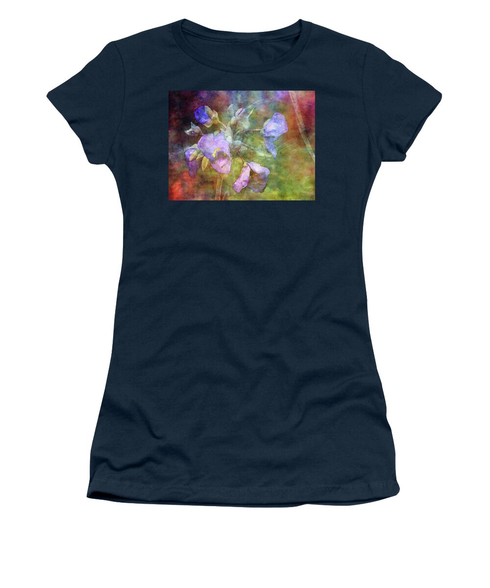 Impressionist Women's T-Shirt featuring the photograph Spiderwort 1398 IDP_2 by Steven Ward