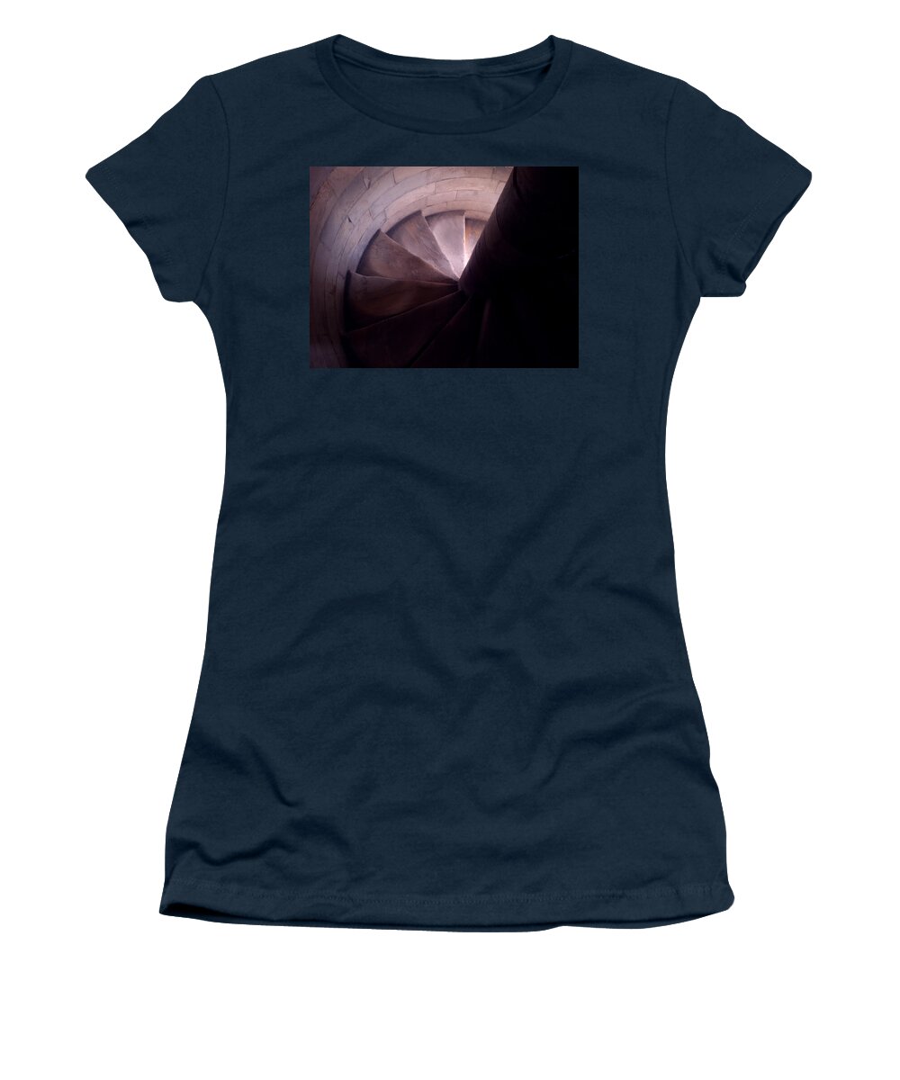 Stairway Women's T-Shirt featuring the photograph Spiral of time by Steven Robiner