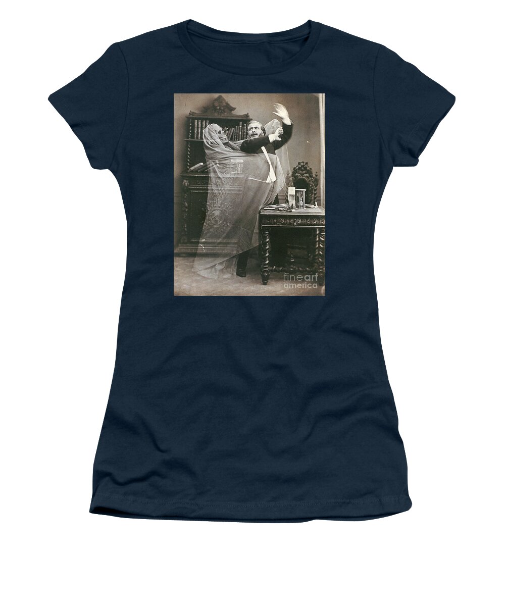 1863 Women's T-Shirt featuring the photograph Spirit Photograph, 1863 by Eugene Thiebault