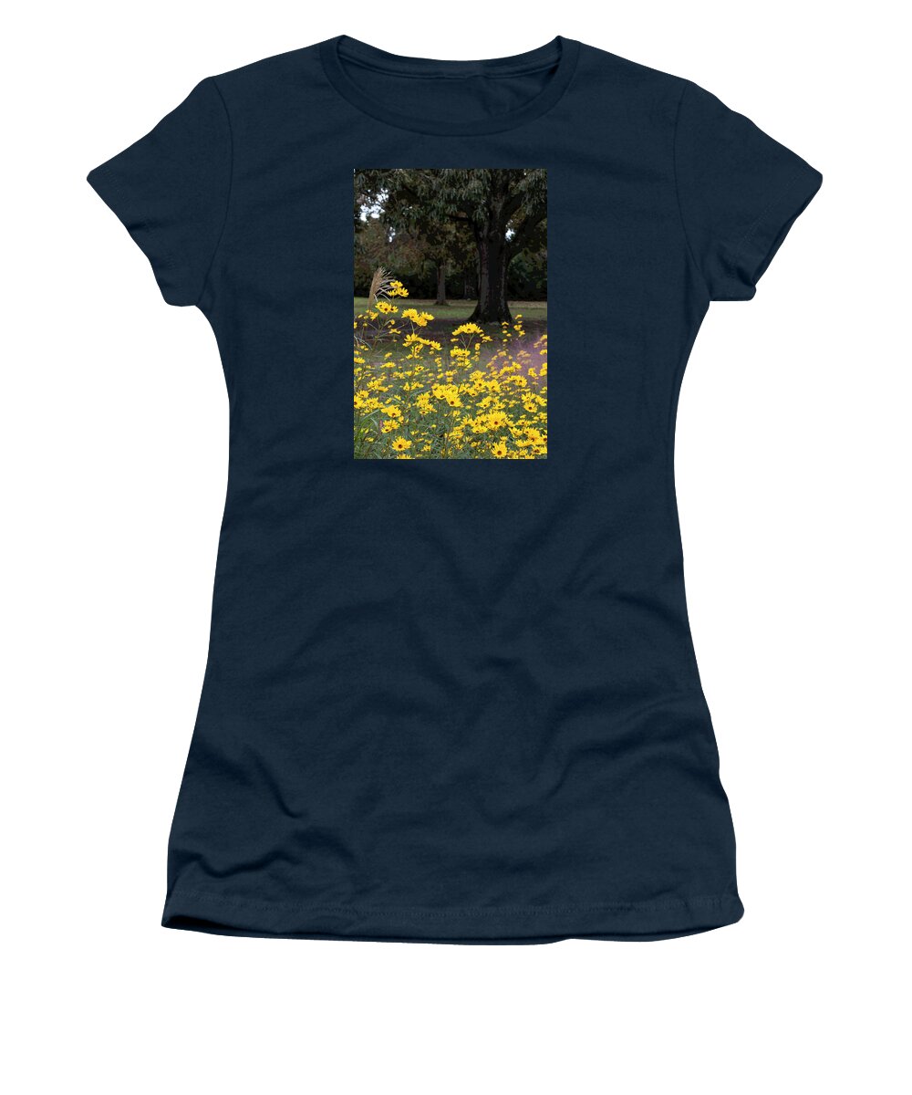 Photograph Women's T-Shirt featuring the photograph Splashes of Yellow by Suzanne Gaff