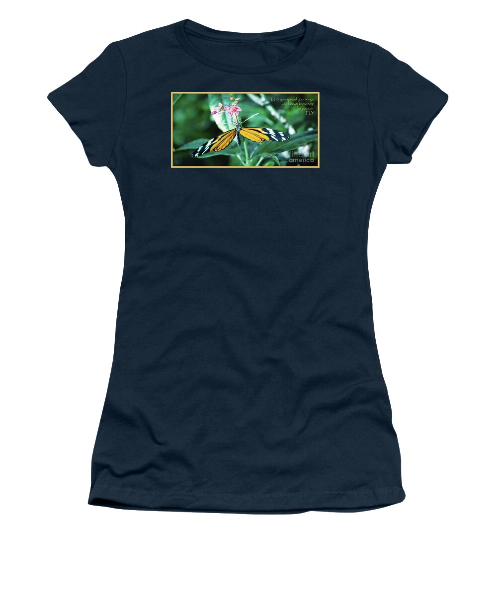 Macro Women's T-Shirt featuring the photograph Spread your Wings by Deborah Klubertanz