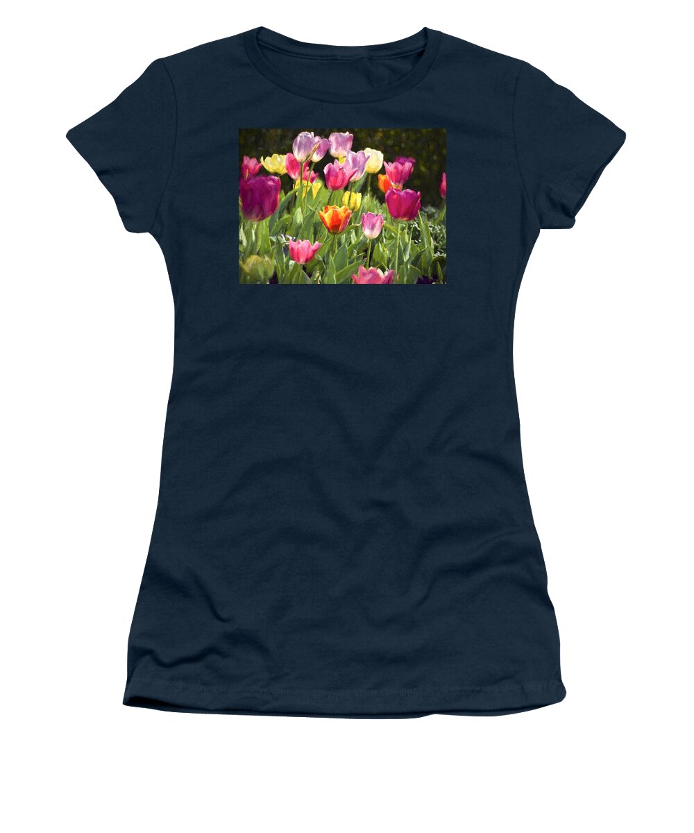 Flowers Women's T-Shirt featuring the photograph Spring Colors by Penny Lisowski
