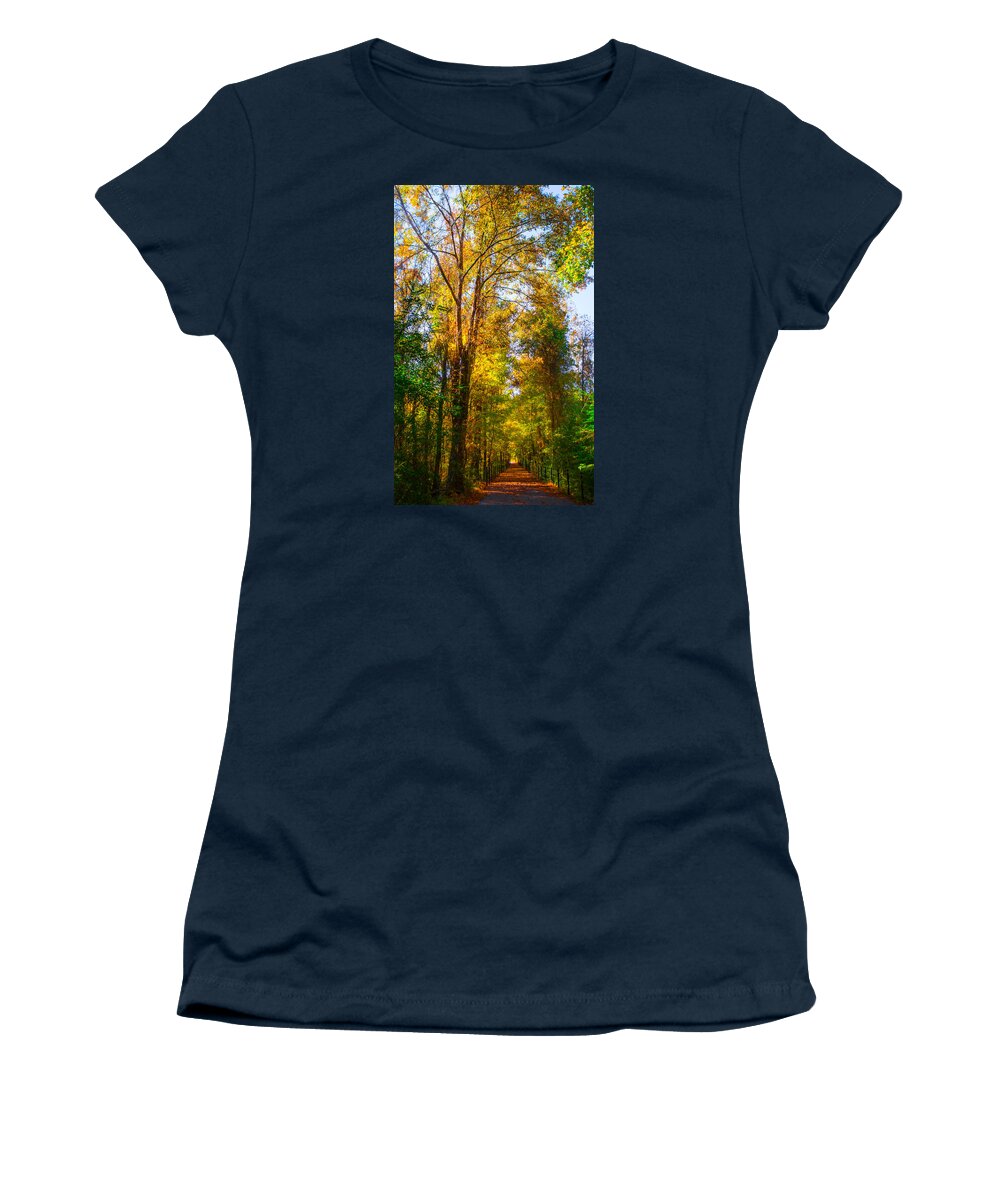 Path Women's T-Shirt featuring the photograph Spring Path by Parker Cunningham
