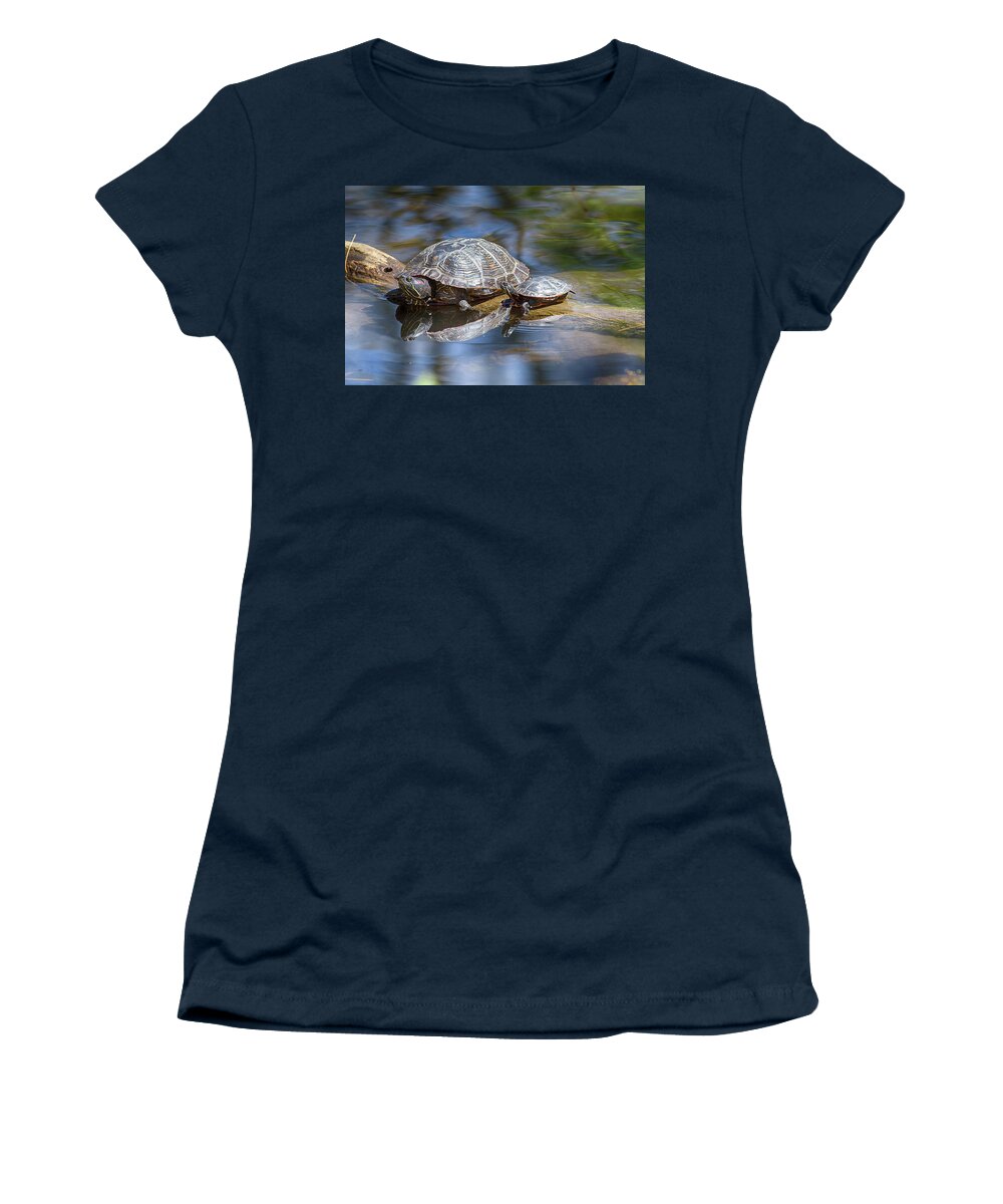 Turtle Women's T-Shirt featuring the photograph Spring Turtle Baby by John Haldane