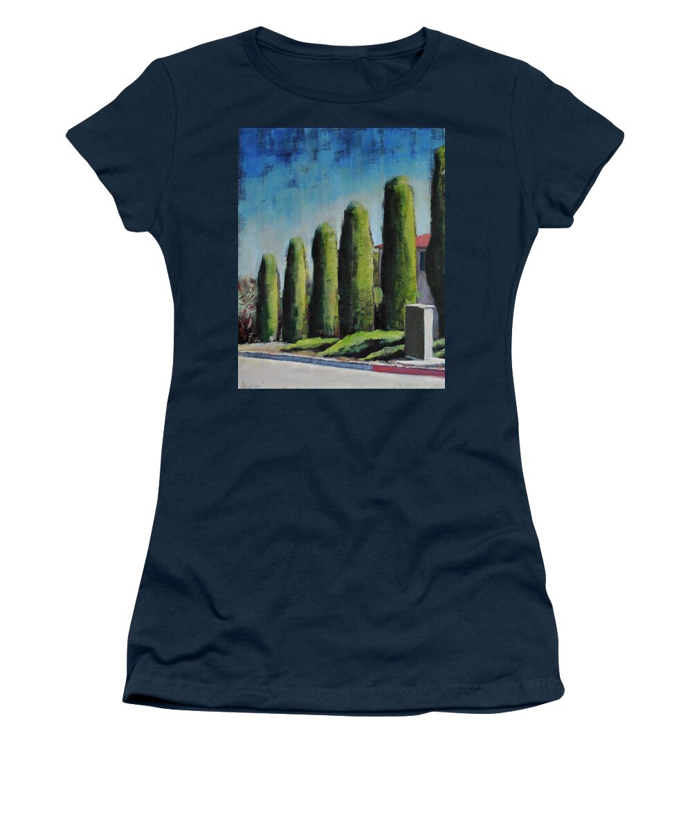 Painting Women's T-Shirt featuring the painting SRF Sunny by Richard Willson