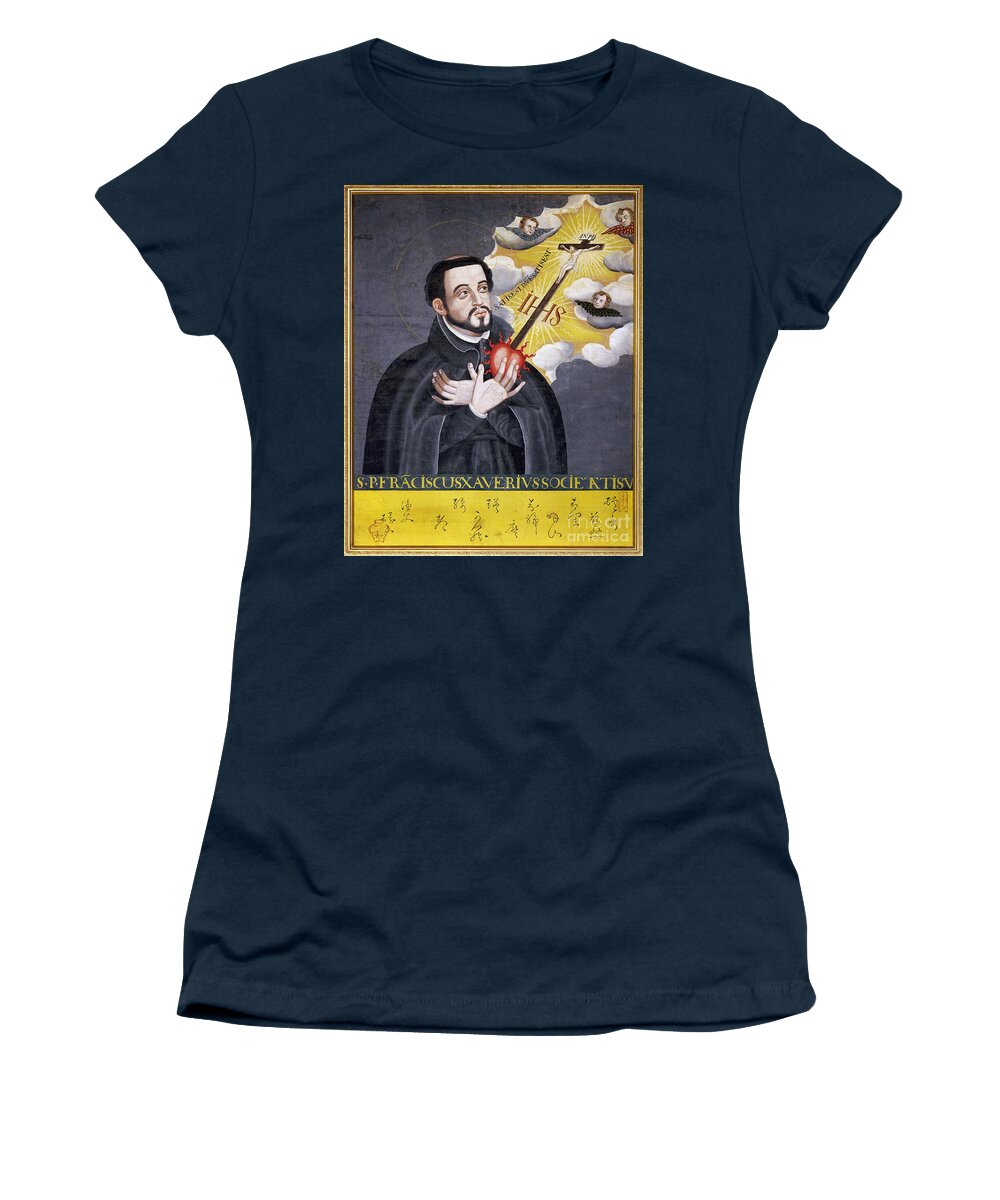 16th Century Women's T-Shirt featuring the photograph St. Francis Xavier by Granger
