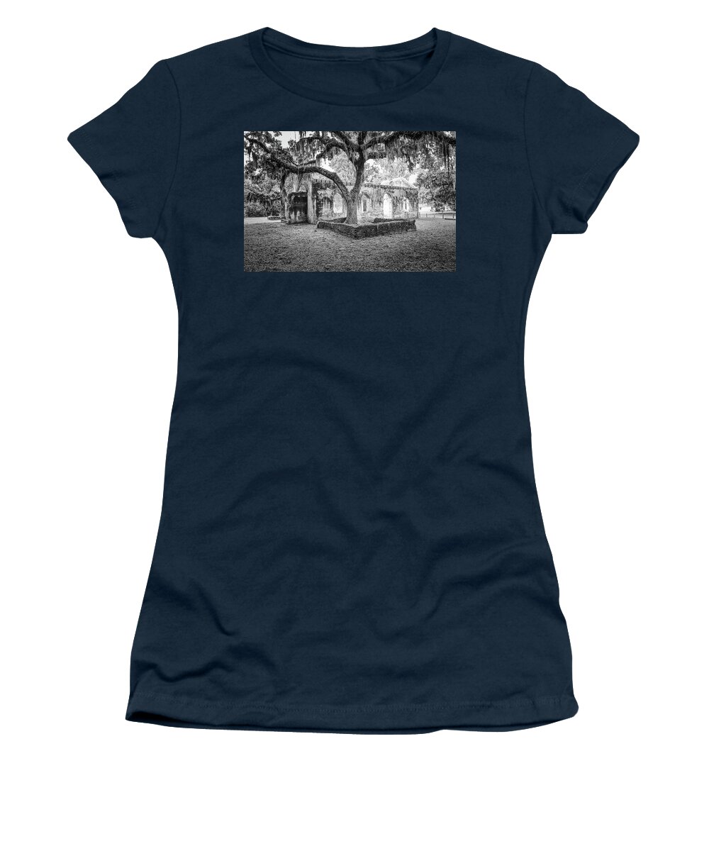 Tabby Women's T-Shirt featuring the photograph St. Helena Tabby Church by Scott Hansen