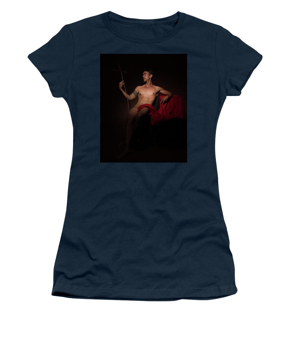 Saint Women's T-Shirt featuring the photograph St. John the Baptist Reclining 2 by Rick Saint