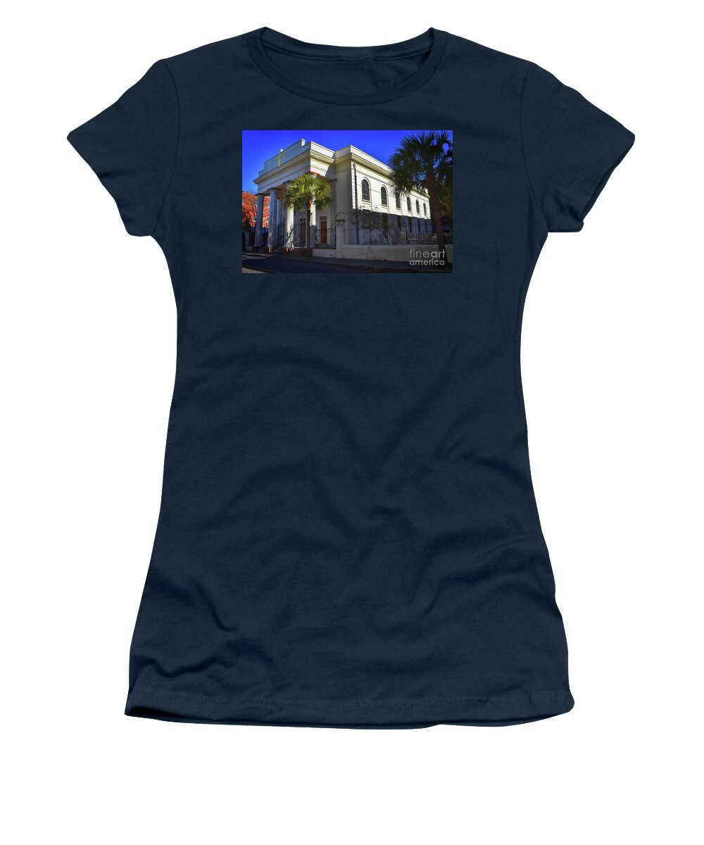 Scenic Tours Women's T-Shirt featuring the photograph St. Marys Roman Catholic, Charleston by Skip Willits
