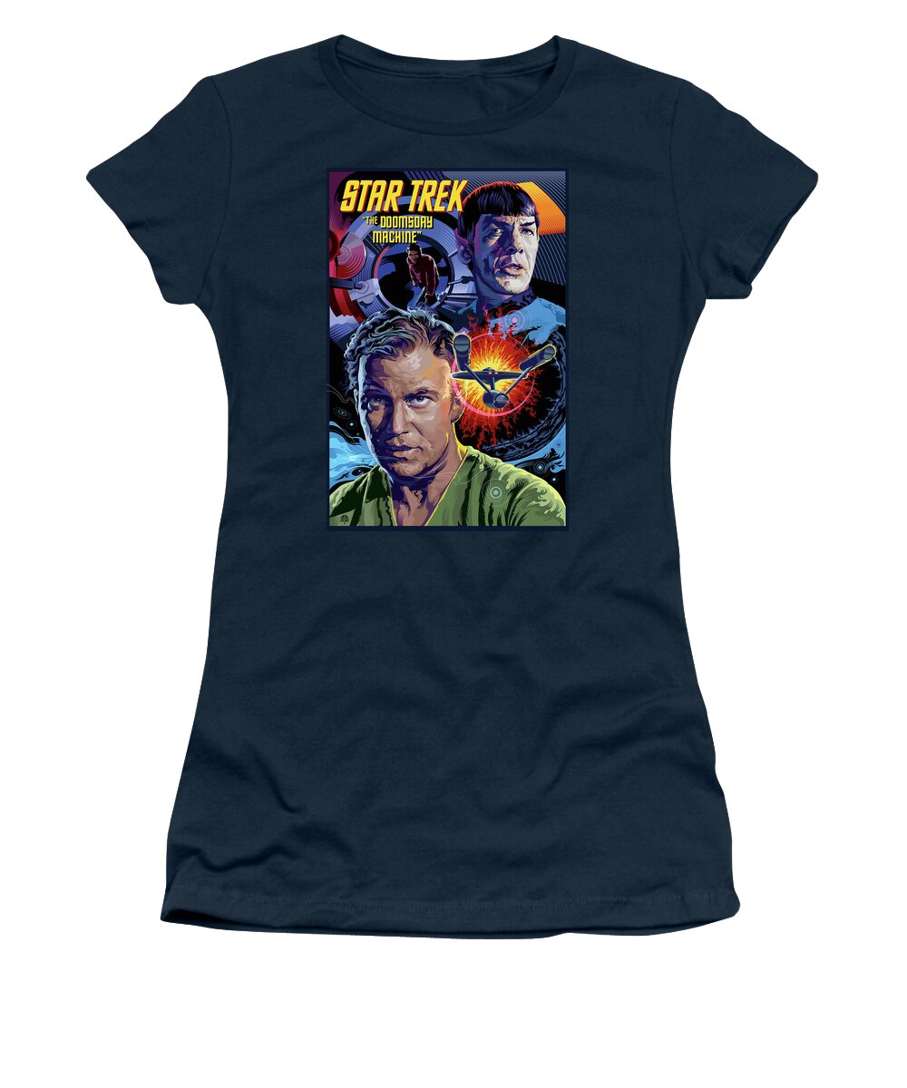 Sci-fi Portrait Collection Women's T-Shirt featuring the digital art Star Trek Doomsday Machine by Garth Glazier