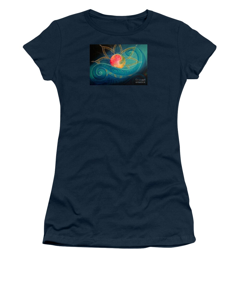 Star Women's T-Shirt featuring the painting Starburst by Reina Cottier