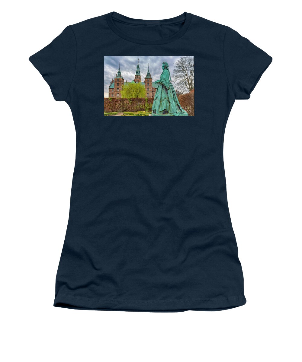 Denmark Women's T-Shirt featuring the photograph Statue at Rosenborg Castle by Antony McAulay