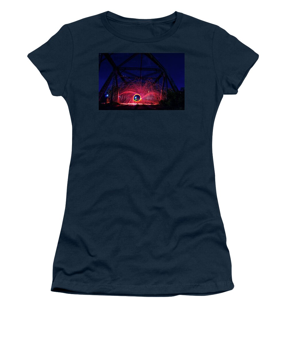 Atlanta Women's T-Shirt featuring the photograph Steel Wool Spinner by Kenny Thomas