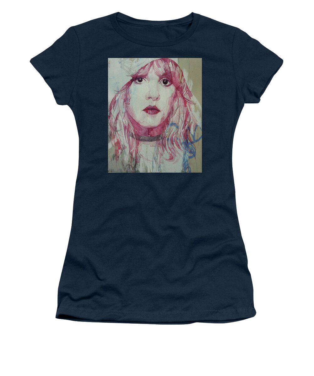 Stevie Nicks Women's T-Shirt featuring the painting Stevie Nicks - Gypsy by Paul Lovering