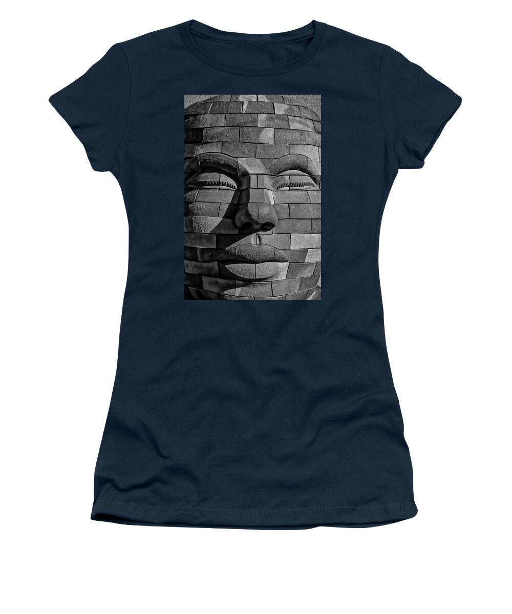 Stone Women's T-Shirt featuring the photograph Stone Brick Face by Garry Gay