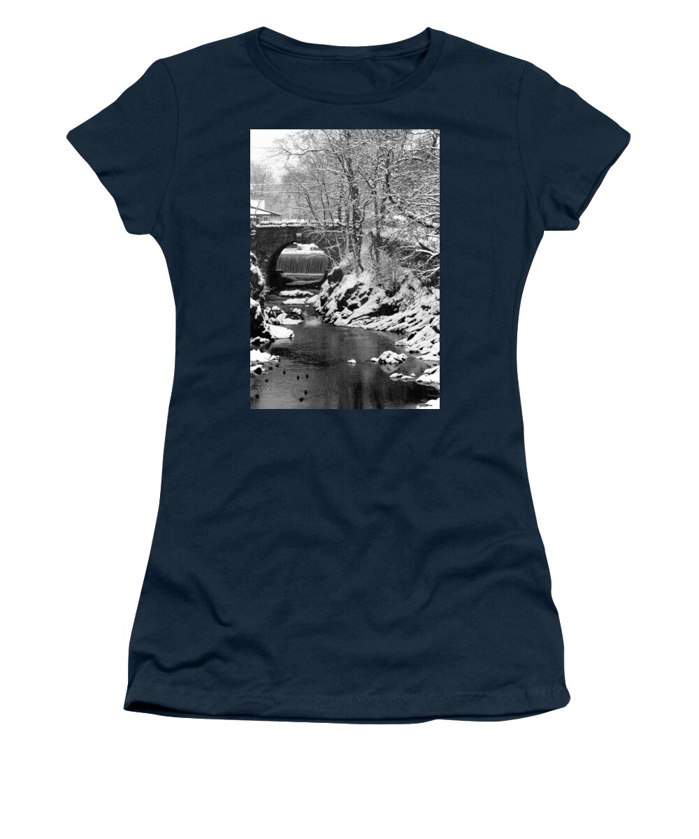 Water Women's T-Shirt featuring the photograph Stone-bridge by John Scates