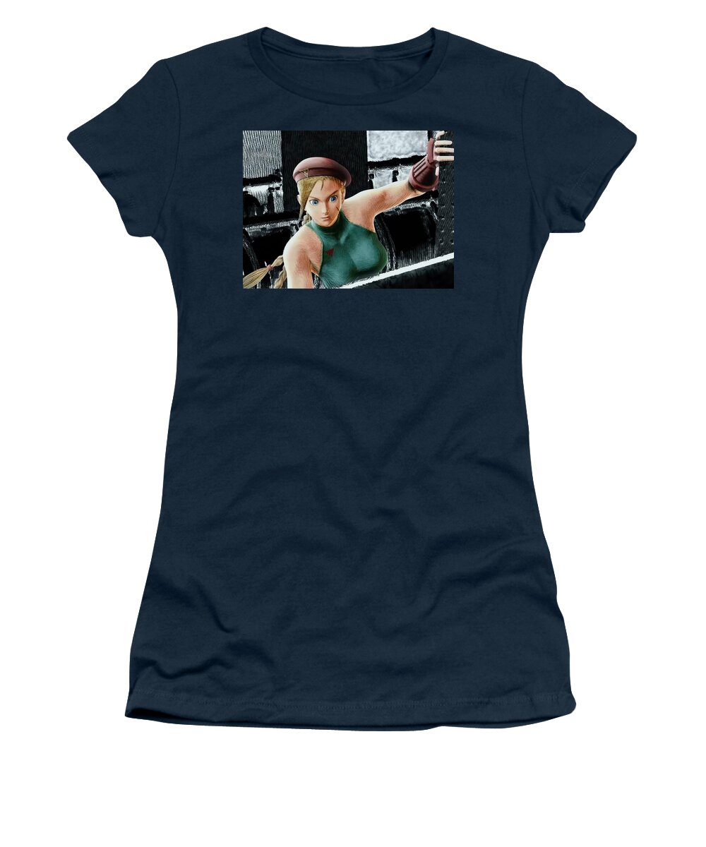 Street Fighter Women's T-Shirt featuring the digital art Street Fighter by Maye Loeser